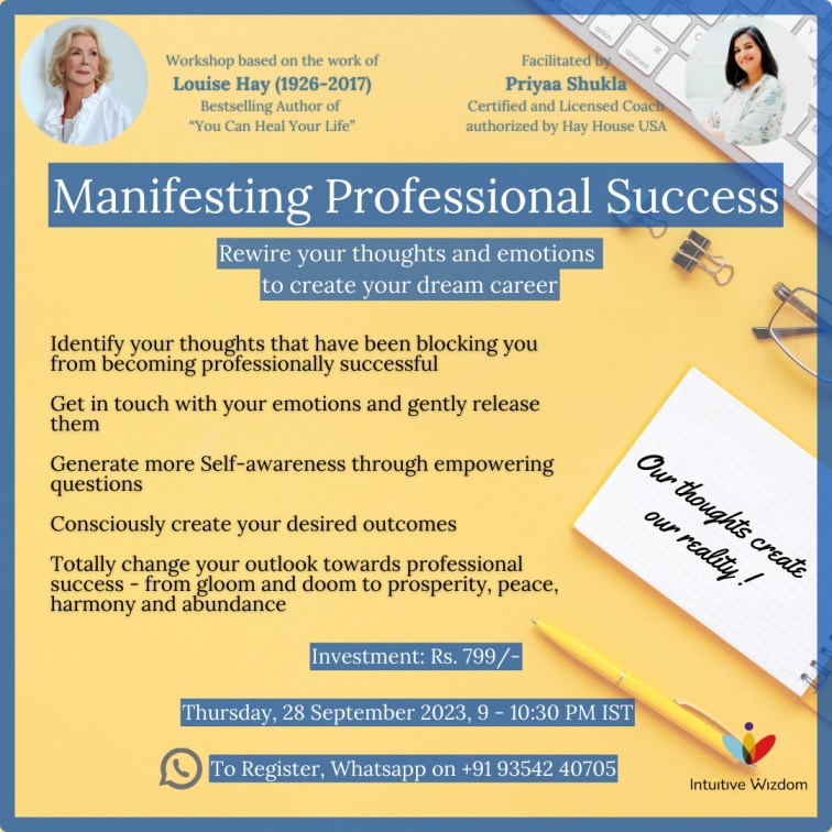 Manifesting Professional Success online workshop
