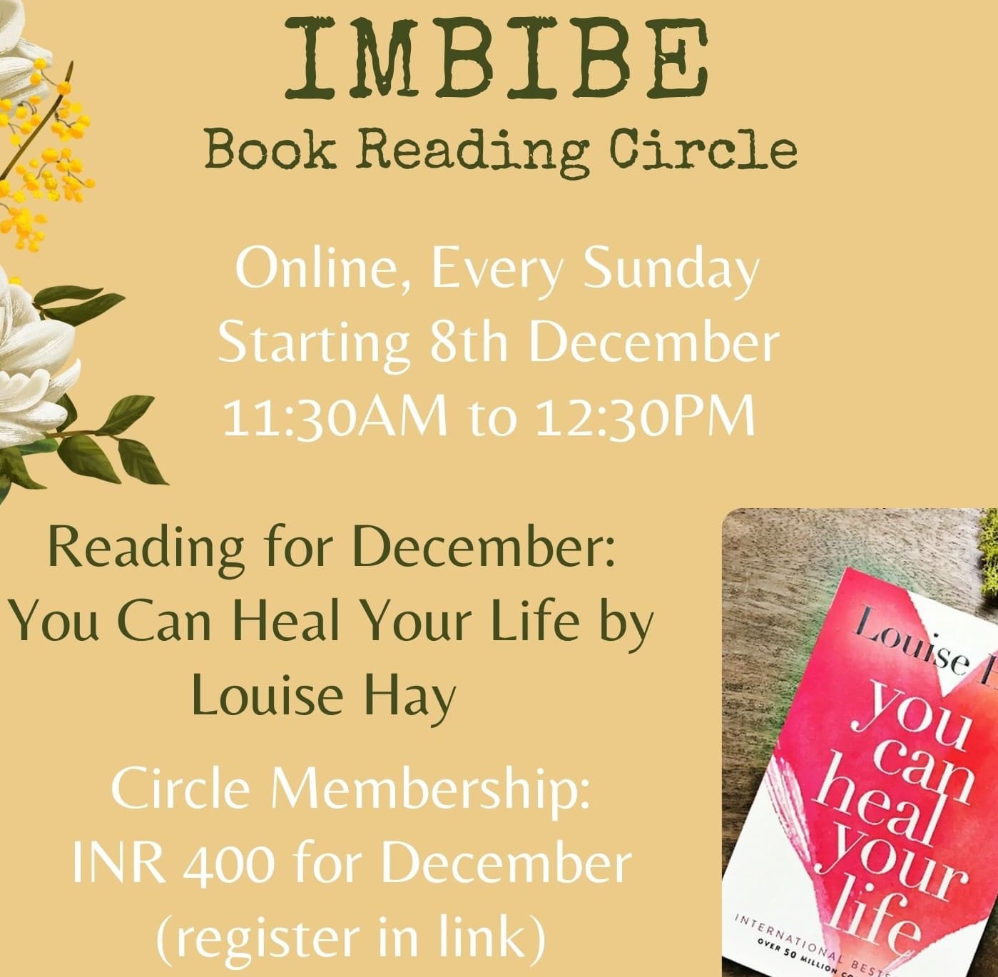 IMBIBE, Book Reading Circle (Online), ON ALL SUNDAYS of December