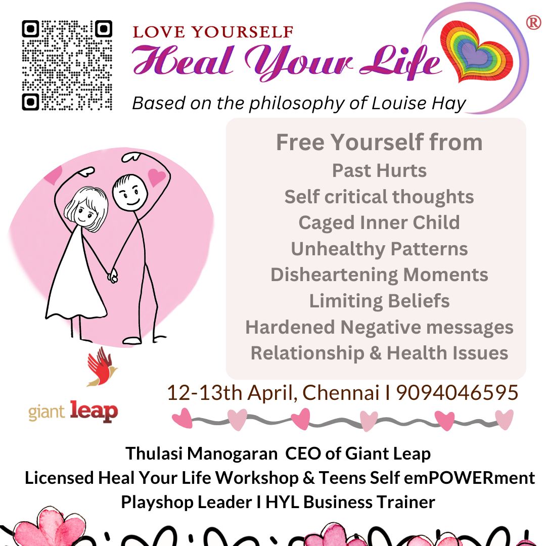 2 days Love Yourself Heal Your Life Led by Thulasi Manogaran, Chennai